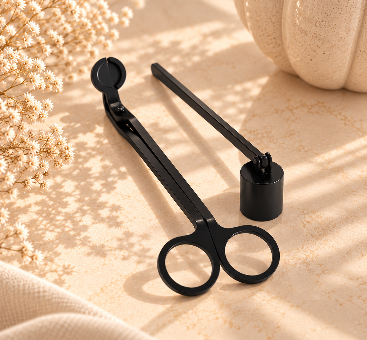 BLACK WICK TRIMMER AND CANDLE SNUFFER SET