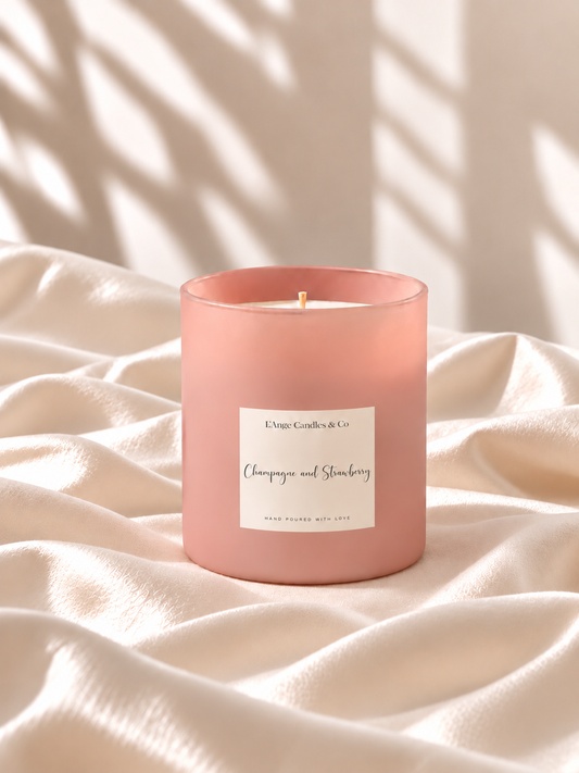 CHAMPAGNE & STRAWBERRY DELUXE CANDLE