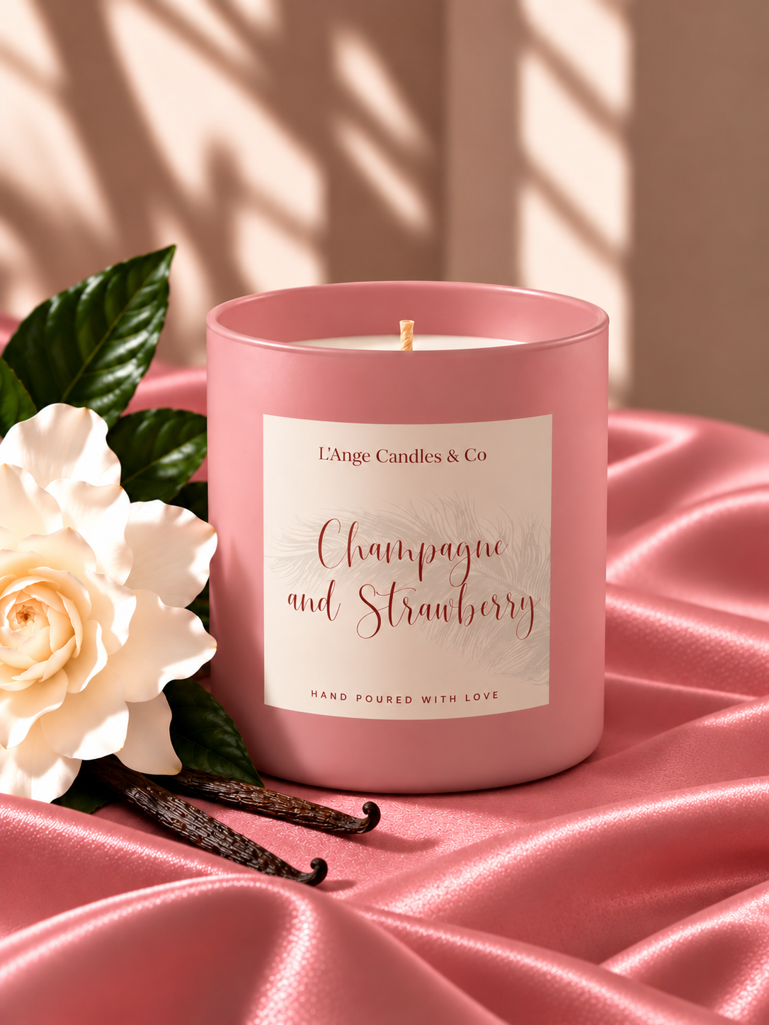 CHAMPAGNE & STRAWBERRY DELUXE CANDLE