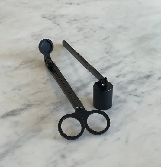 BLACK WICK TRIMMER AND CANDLE SNUFFER SET