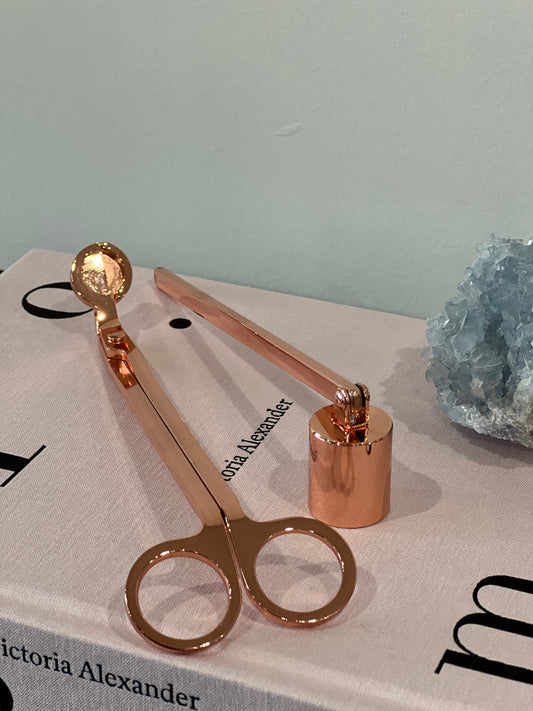 ROSE GOLD WICK TRIMMER AND CANDLE SNUFFER SET